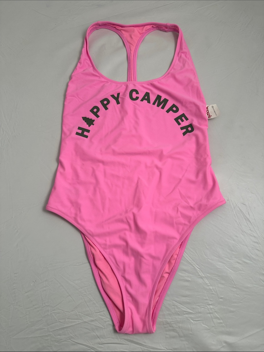 Aerie Happy Camper pink one piece bathing suit L